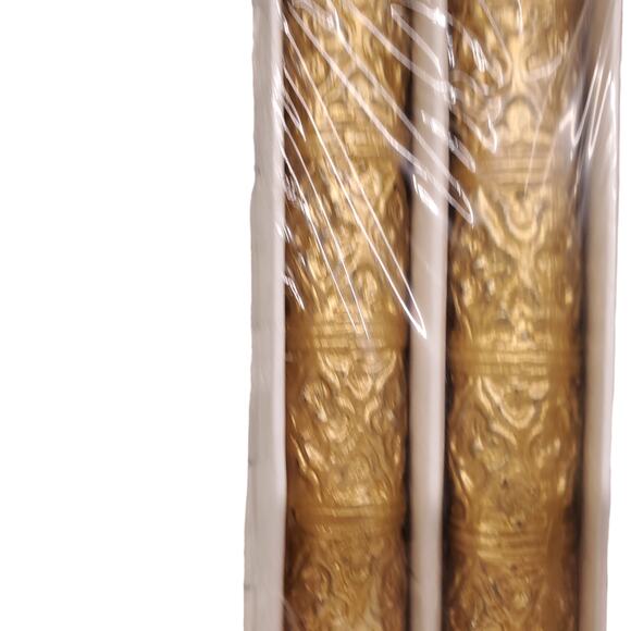 Vintage Gold Candles Metallic 12 Inch Candles Christmas Candles Table Decor - Picture 10 of 14